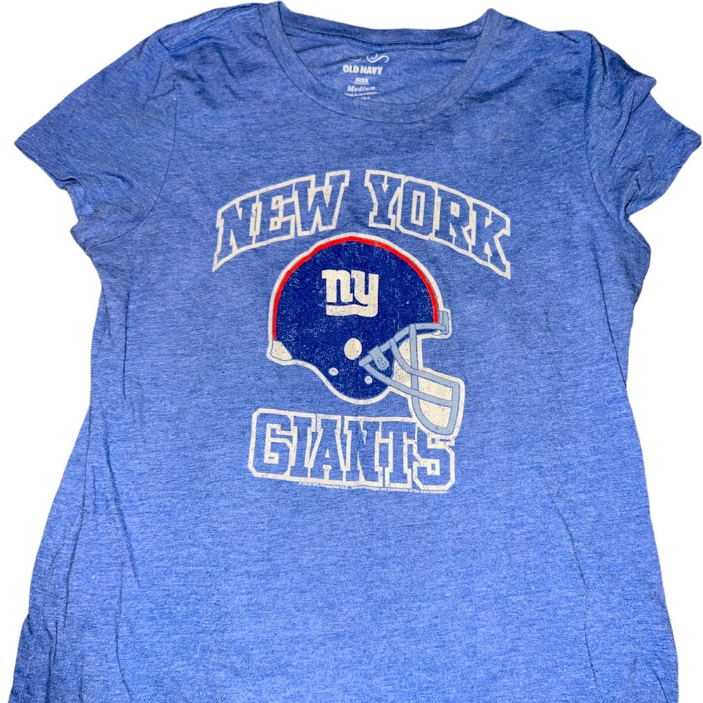 Old Navy New York Giants Blue Women's T-shirt size Medium NFL Football